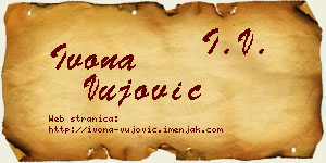 Ivona Vujović vizit kartica